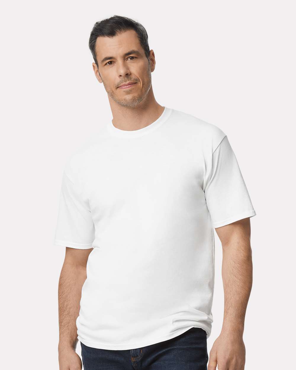 Men's Tall Ultra Cotton® T-Shirt - OnModelFront - B06660005 - White