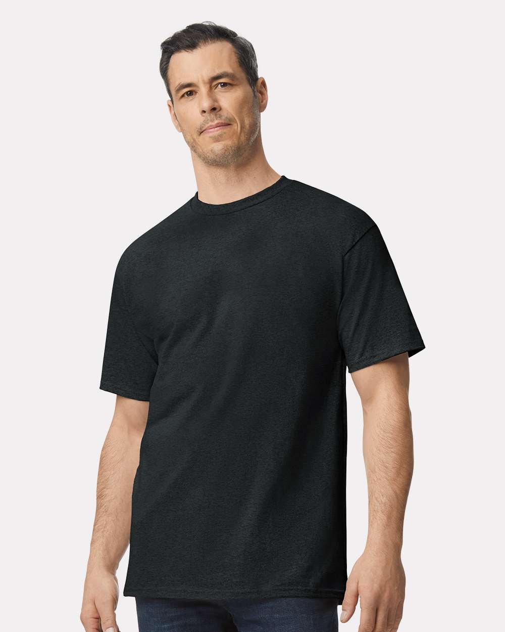 Men's Tall Ultra Cotton® T-Shirt - OnModelFront - B06660505 - Black