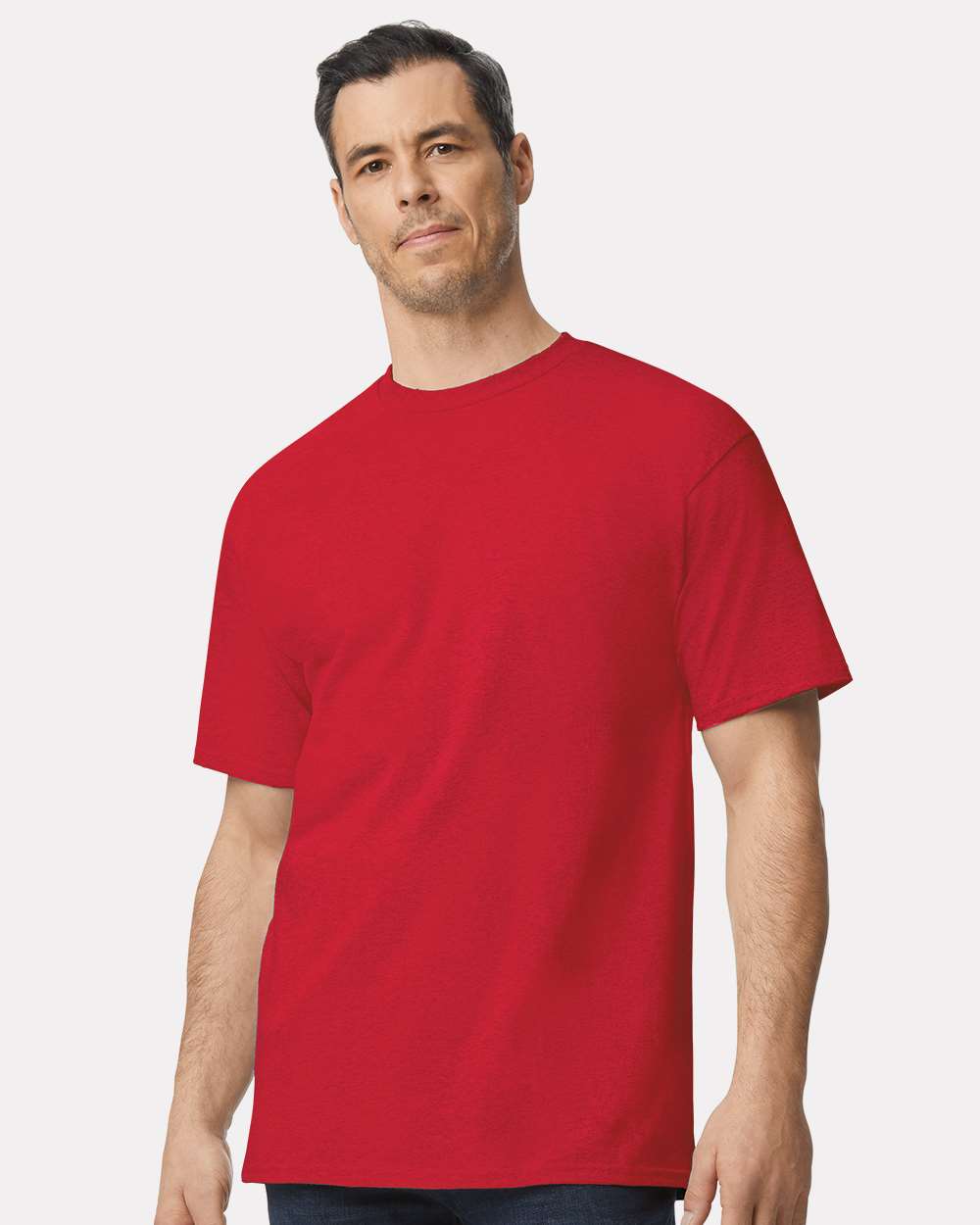 Men's Tall Ultra Cotton® T-Shirt - OnModelFront - B06660705 - Red