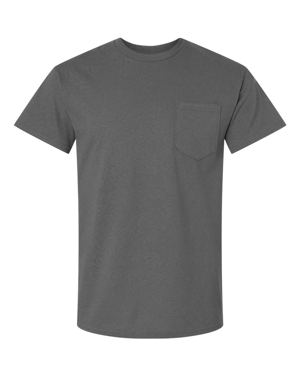 Unisex Ultra Cotton® Pocket T-Shirt - Front - B07060093 - Charcoal