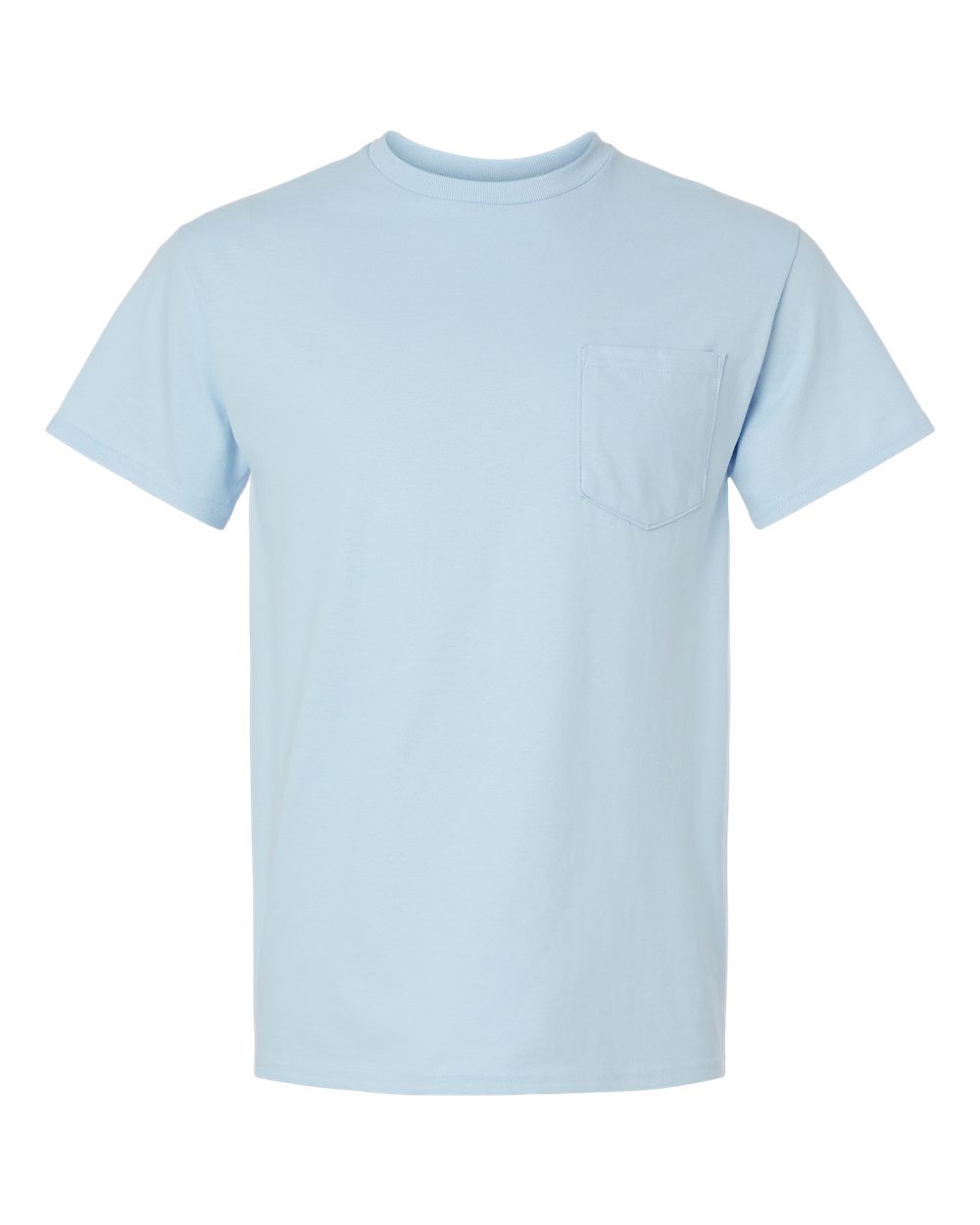 Unisex Ultra Cotton® Pocket T-Shirt - Front - B07060253 - Light Blue