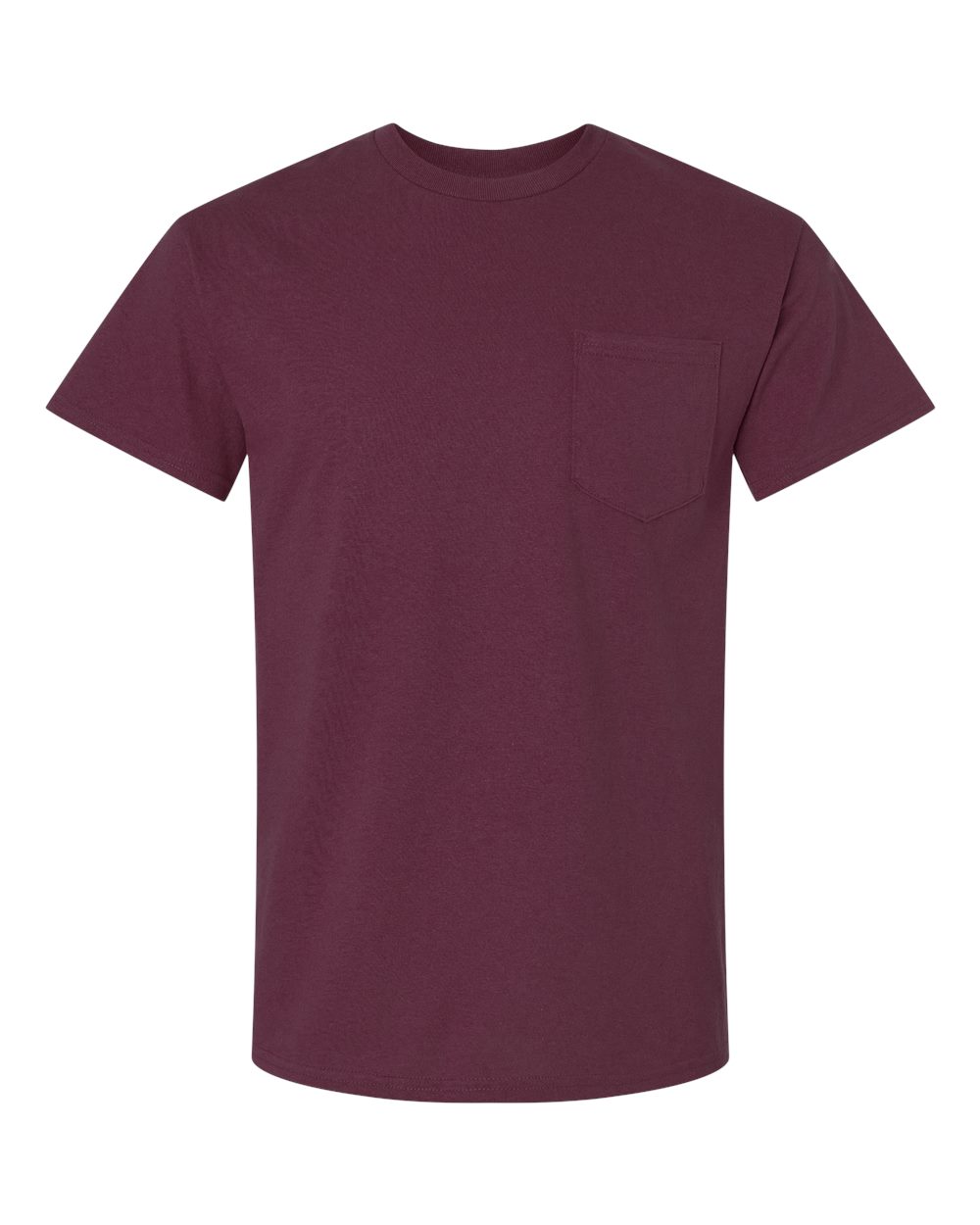 Unisex Ultra Cotton® Pocket T-Shirt - Front - B07060533 - Maroon