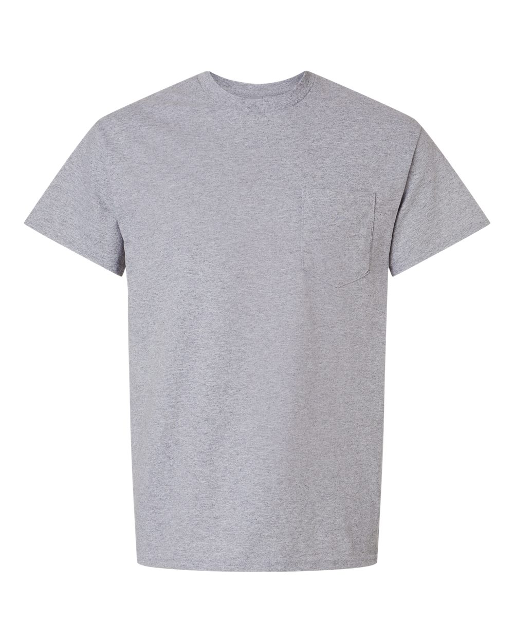 Unisex Ultra Cotton® Pocket T-Shirt - Front - B07060583 - Sport Grey