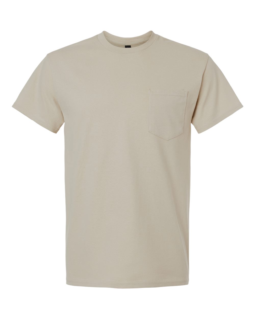 Unisex Ultra Cotton® Pocket T-Shirt - Front - B07060733 - Sand