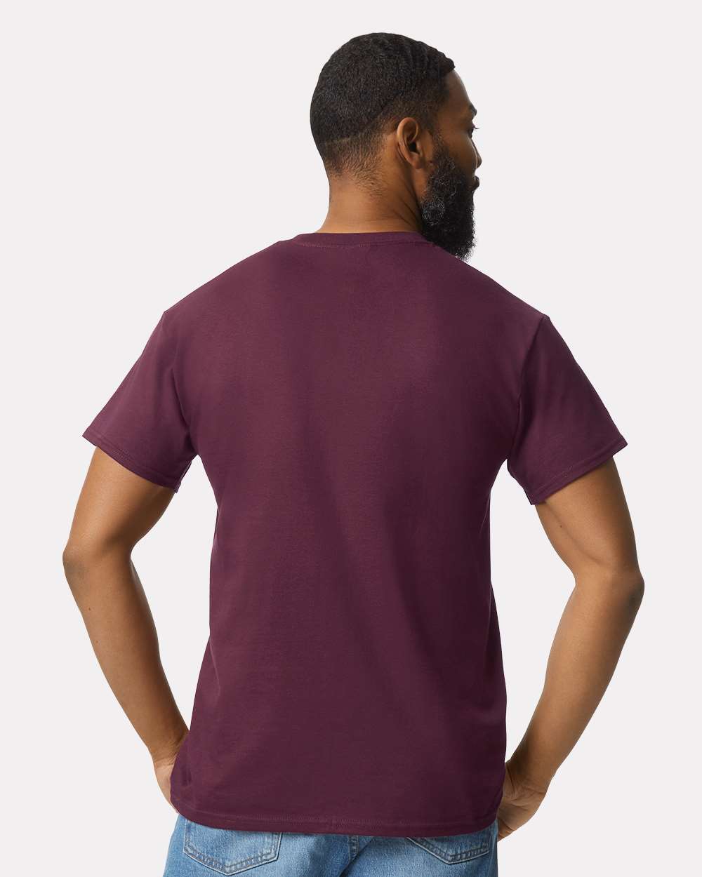Unisex Ultra Cotton® Pocket T-Shirt - OnModelBack - B07060533 - Maroon