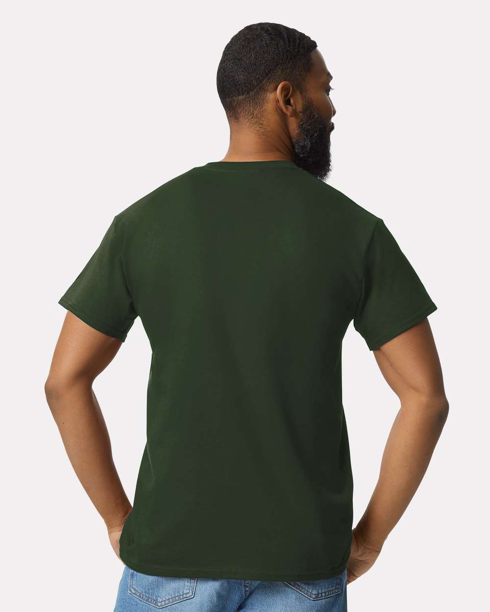 Unisex Ultra Cotton® Pocket T-Shirt - OnModelBack - B07060543 - Forest Green