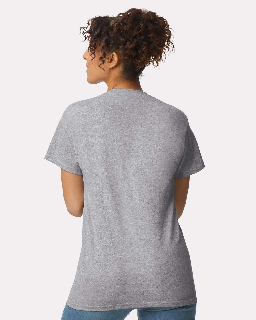 Unisex Ultra Cotton® Pocket T-Shirt - OnModelBack - B07060583 - Sport Grey
