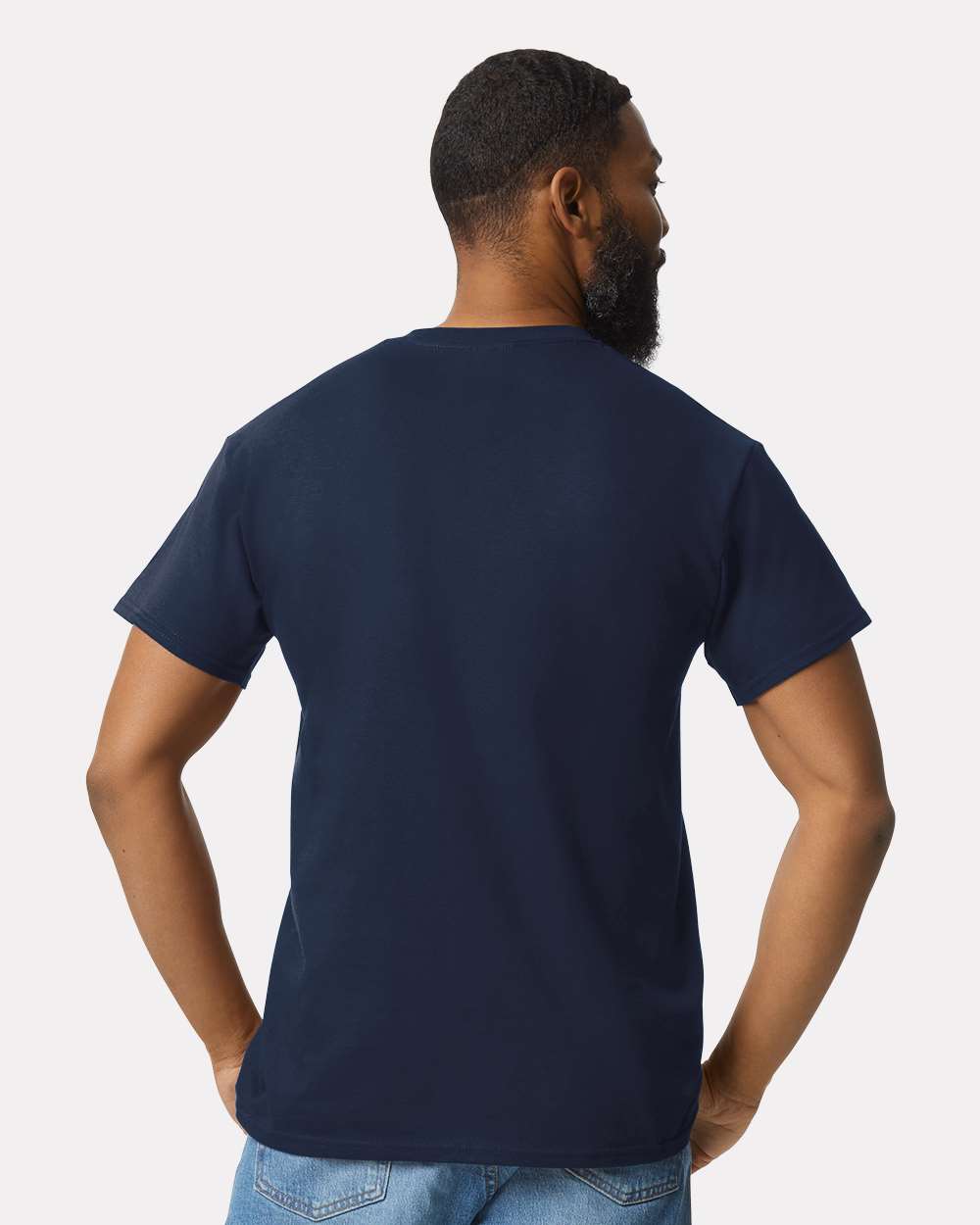Unisex Ultra Cotton® Pocket T-Shirt - OnModelBack - B07060653 - Navy