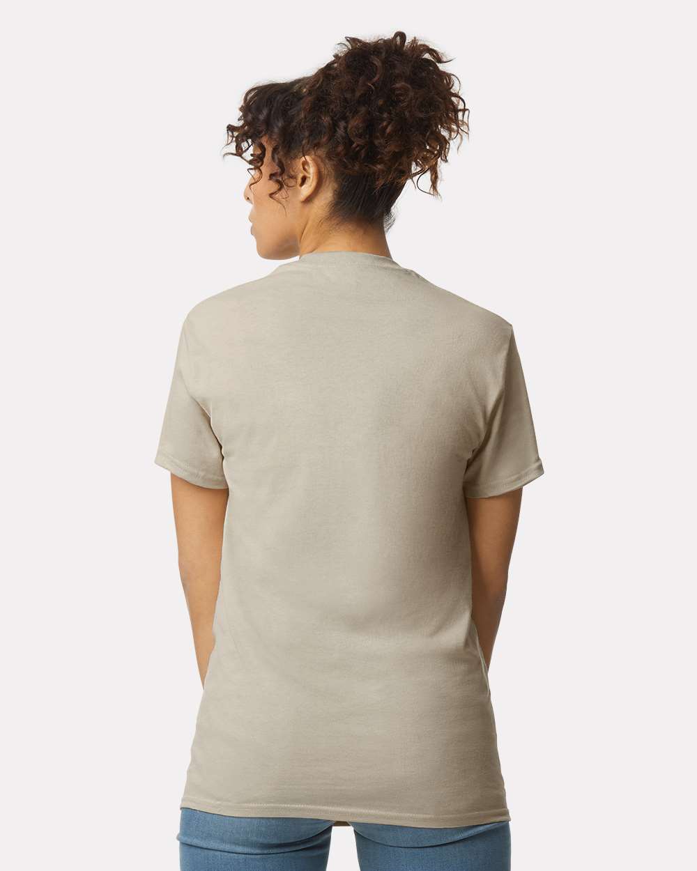 Unisex Ultra Cotton® Pocket T-Shirt - OnModelBack - B07060733 - Sand