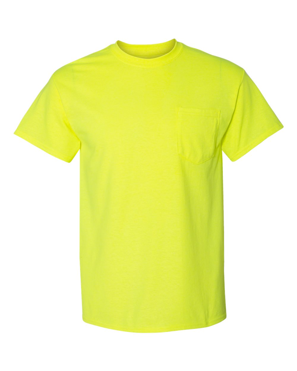 Men's DryBlend® Pocket T-Shirt - Front - B07260173 - Safety Green
