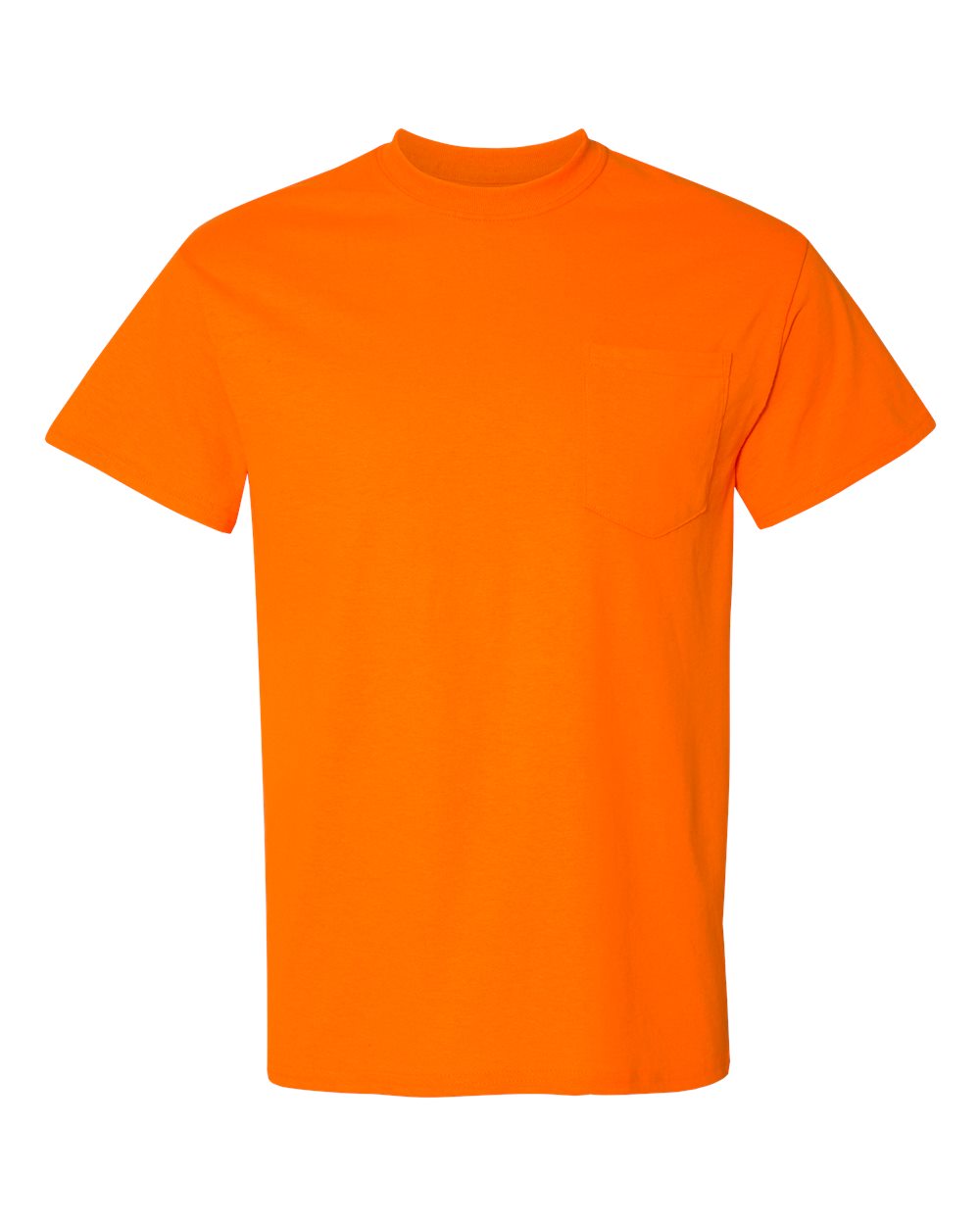 Men's DryBlend® Pocket T-Shirt - Front - B07260183 - Safety Orange