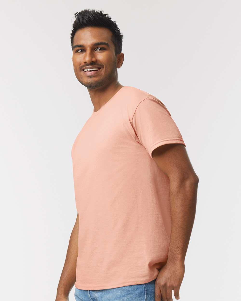 Men's Heavy Cotton™ T-Shirt - OnModelSide - B00060333 - Dusty Rose