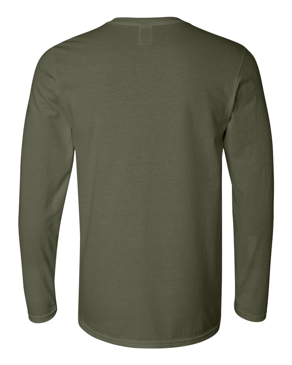 Men's Softstyle® Long Sleeve T-Shirt - Back - B05660063 - Military Green