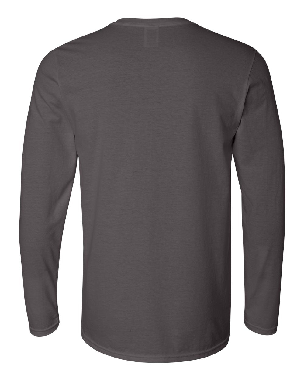 Men's Softstyle® Long Sleeve T-Shirt - Back - B05660093 - Charcoal