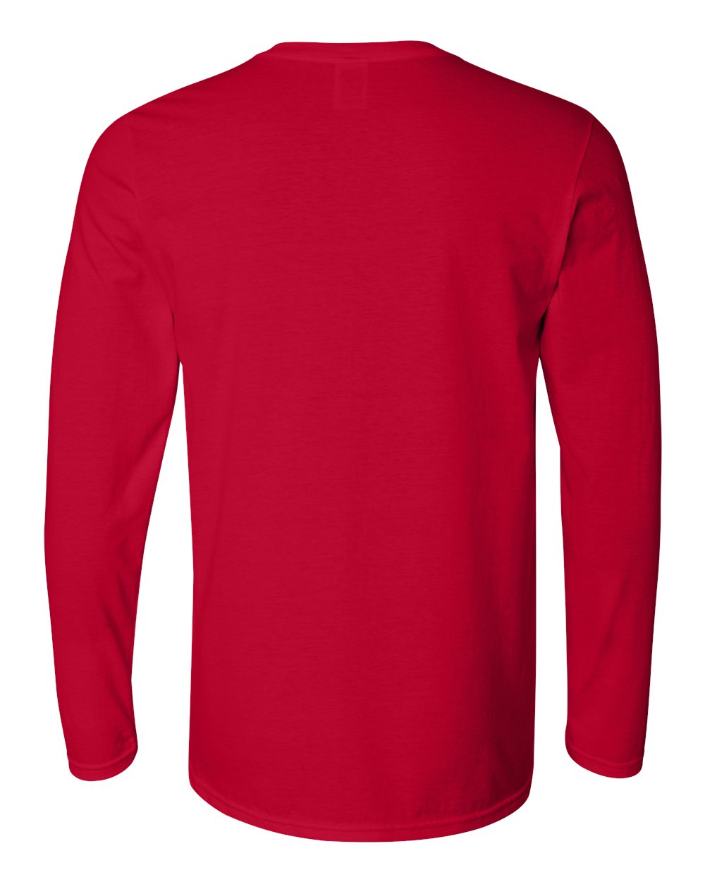 Men's Softstyle® Long Sleeve T-Shirt - Back - B05660703 - Cherry Red