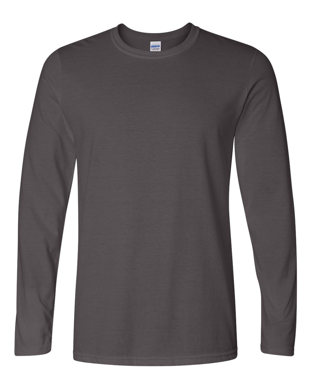 Men's Softstyle® Long Sleeve T-Shirt - Front - B05660093 - Charcoal