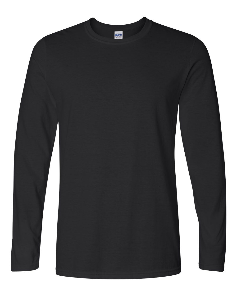 Men's Softstyle® Long Sleeve T-Shirt - Front - B05660503 - Black