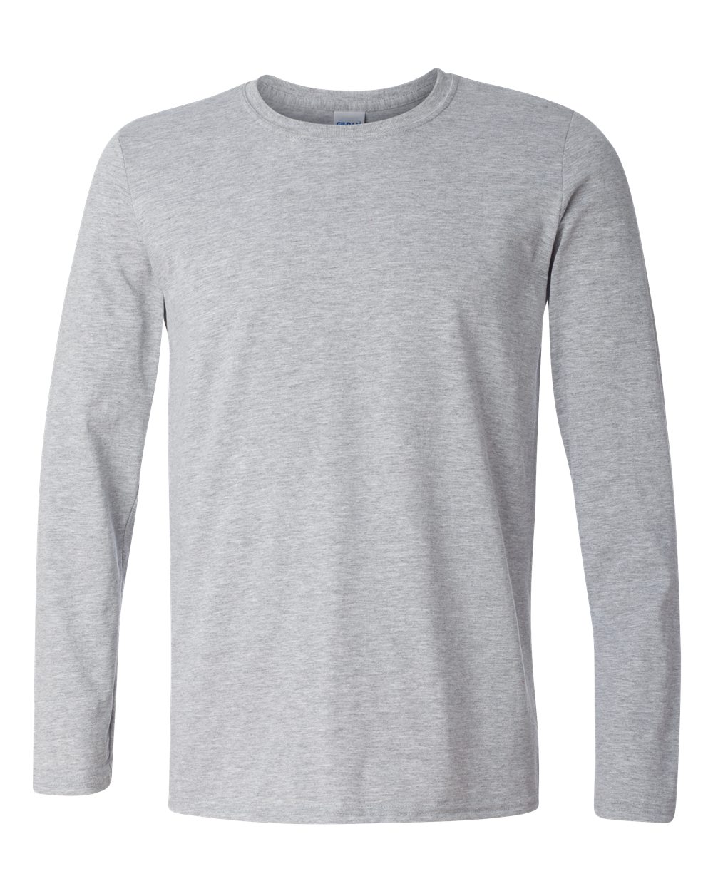 Men's Softstyle® Long Sleeve T-Shirt - Front - B05660583 - Sport Grey
