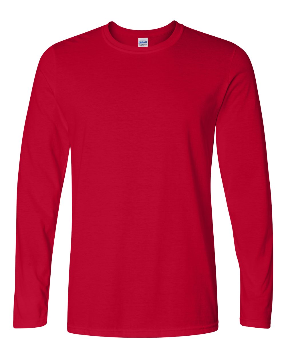Men's Softstyle® Long Sleeve T-Shirt - Front - B05660703 - Cherry Red