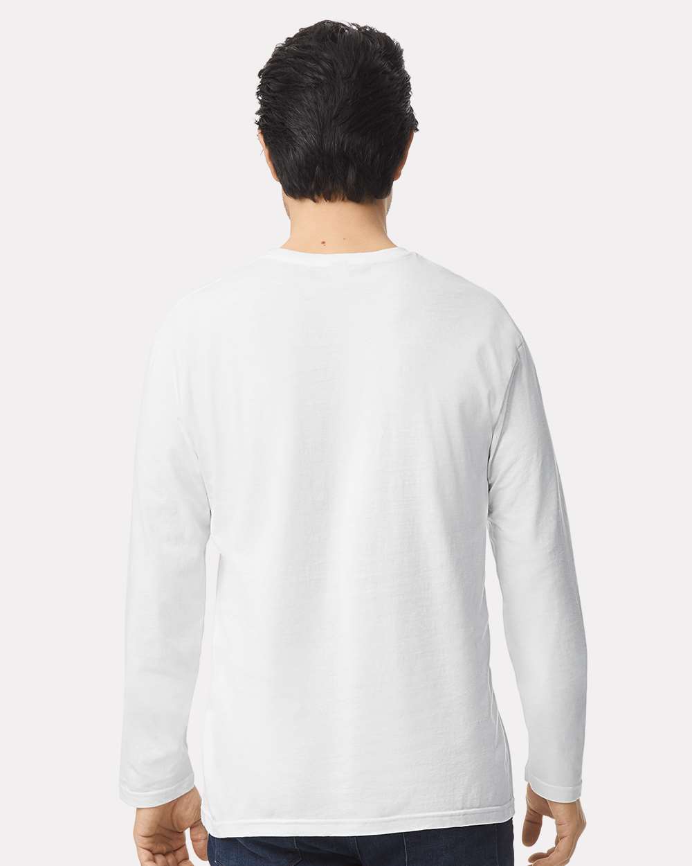 Men's Softstyle® Long Sleeve T-Shirt - OnModelBack - B05660003 - White