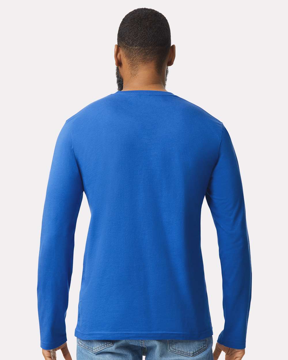 Men's Softstyle® Long Sleeve T-Shirt - OnModelBack - B05660753 - Royal