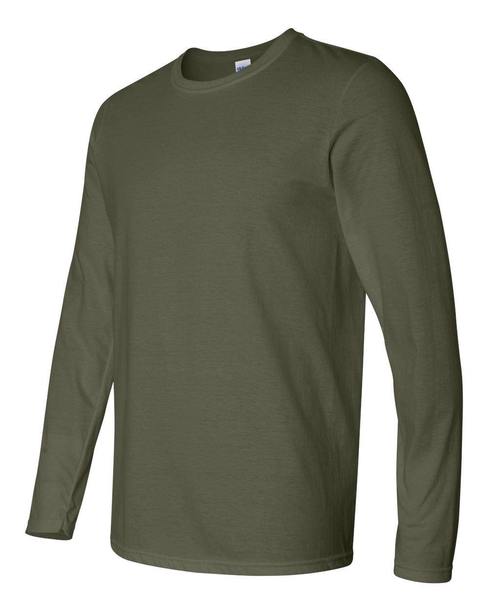 Men's Softstyle® Long Sleeve T-Shirt - Side - B05660063 - Military Green