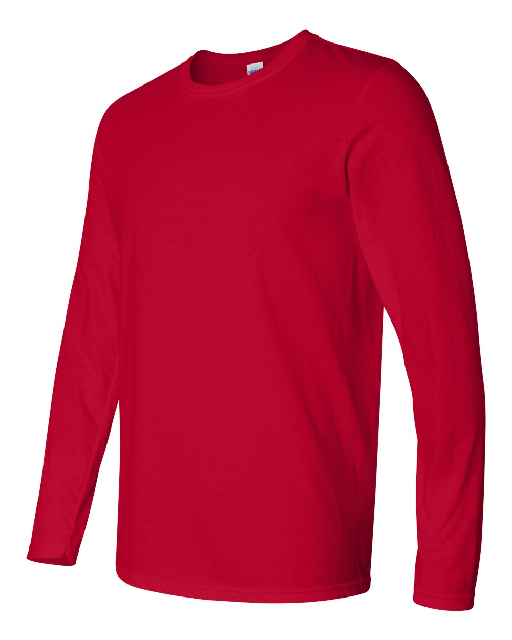 Men's Softstyle® Long Sleeve T-Shirt - Side - B05660703 - Cherry Red