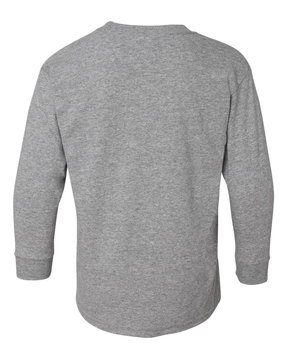 Youth Heavy Cotton™ Long Sleeve T-Shirt - Back - B34160582 - Sport Grey