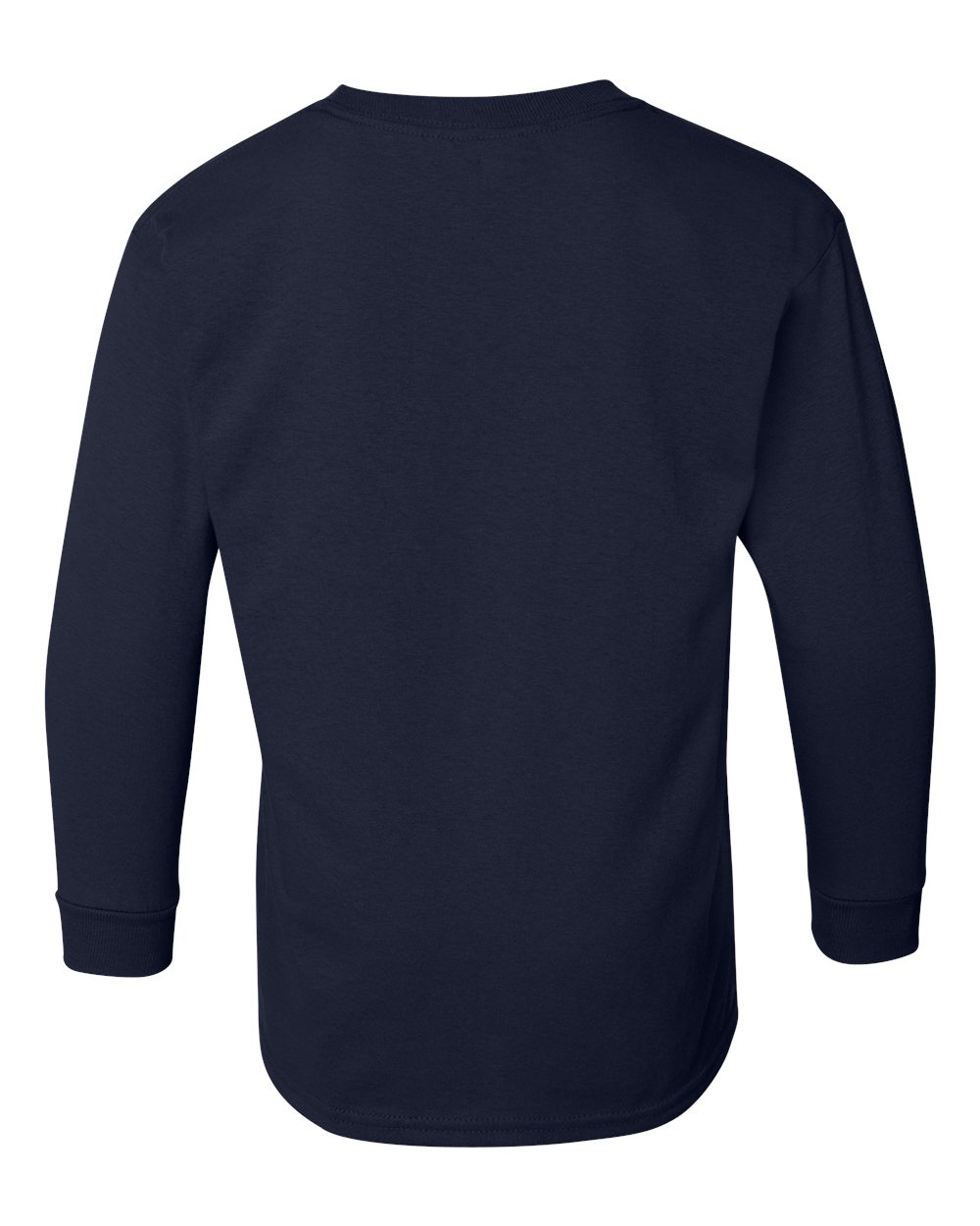Youth Heavy Cotton™ Long Sleeve T-Shirt - Back - B34160652 - Navy