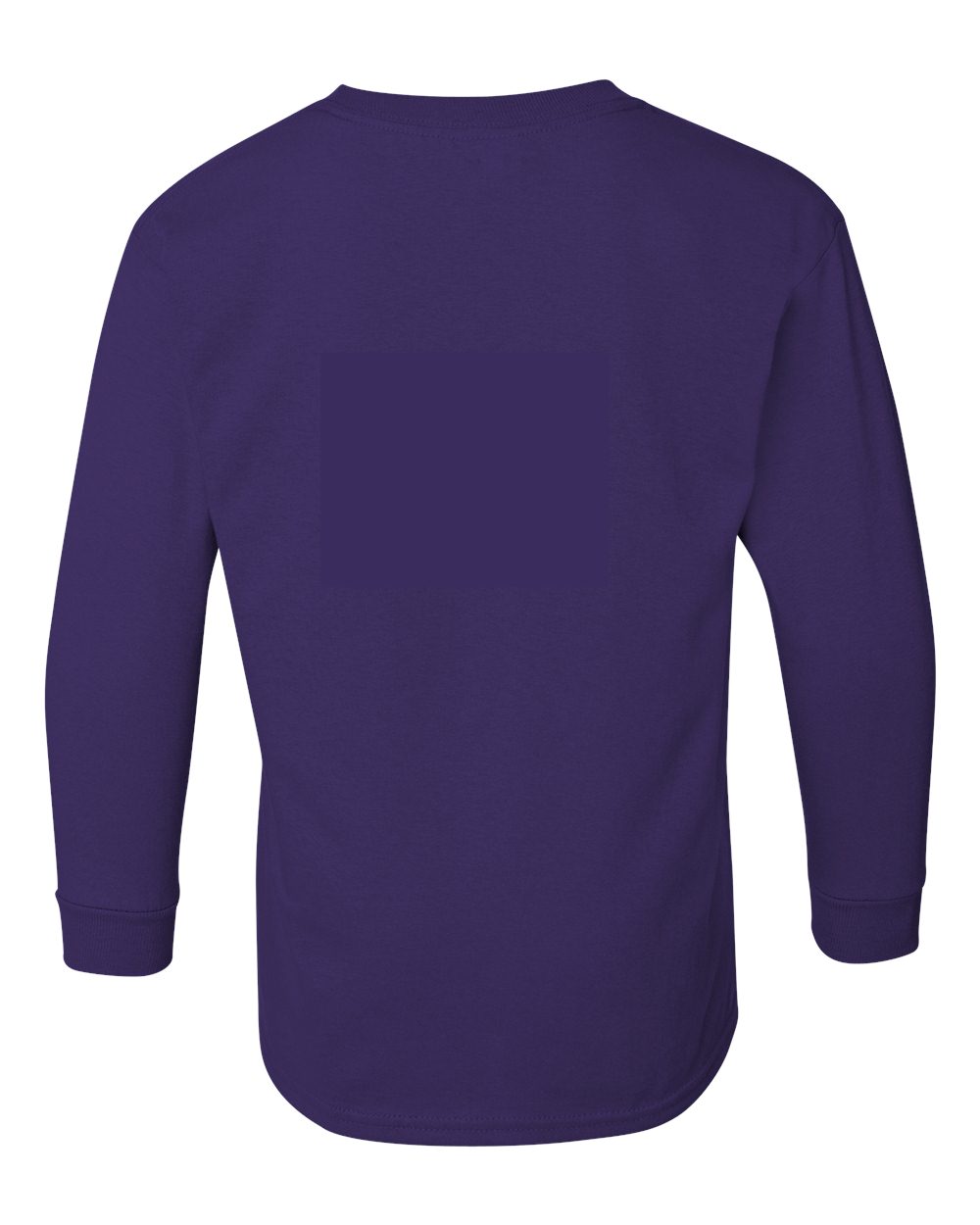 Youth Heavy Cotton™ Long Sleeve T-Shirt - Back - B34160672 - Purple