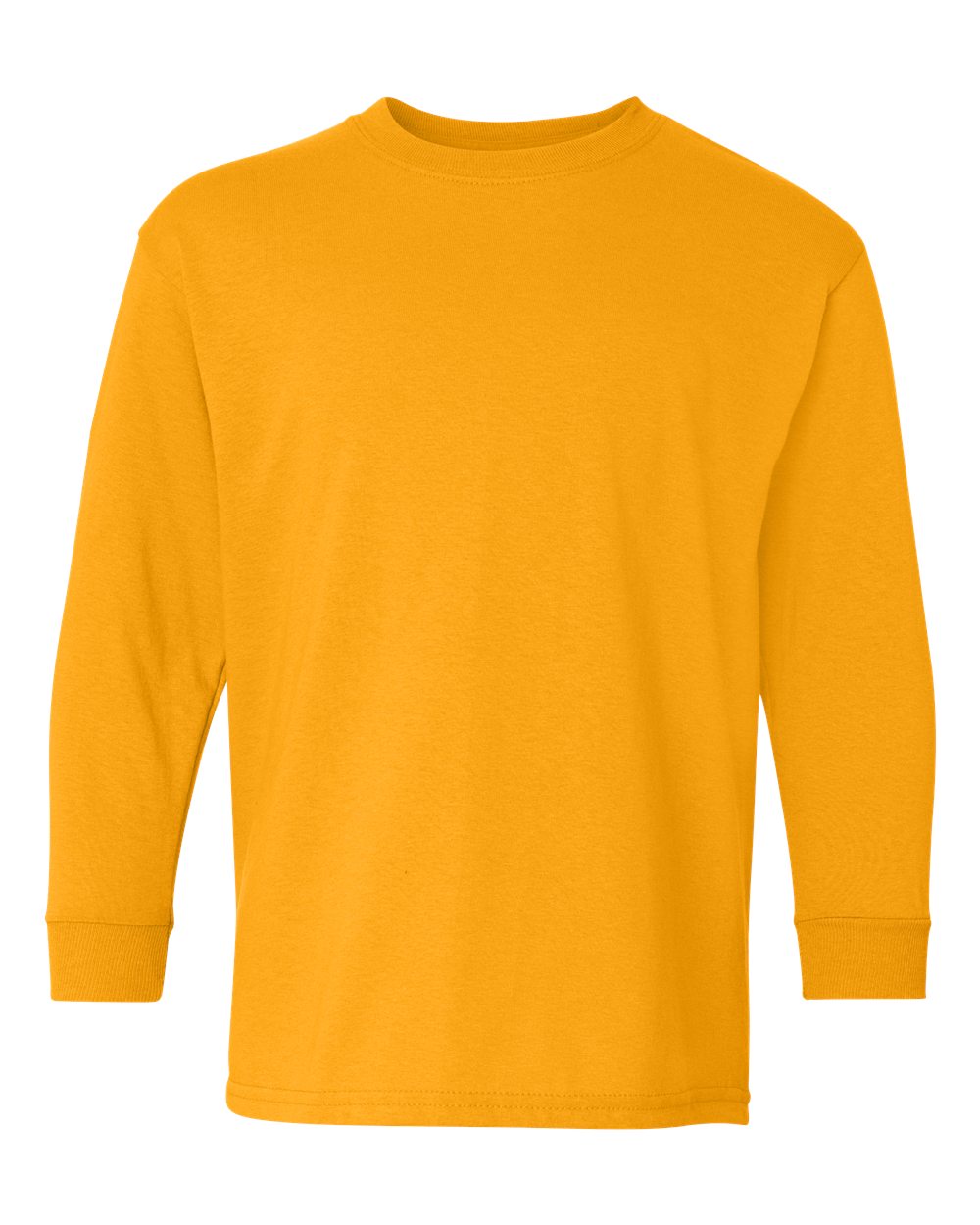 Youth Heavy Cotton™ Long Sleeve T-Shirt - Front - B34160122 - Gold
