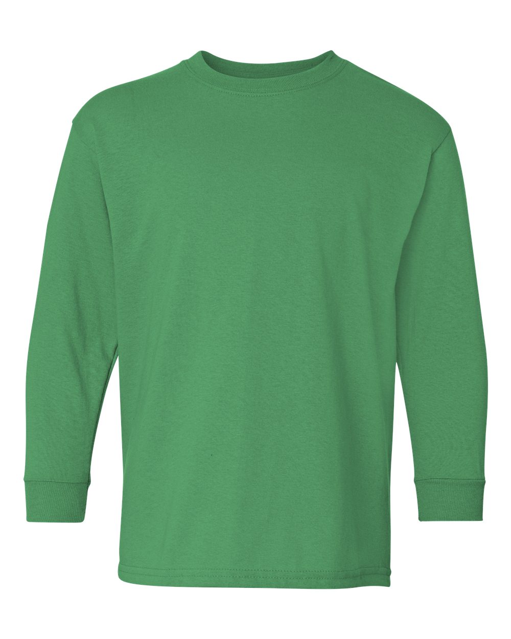 Youth Heavy Cotton™ Long Sleeve T-Shirt - Front - B34160202 - Irish Green