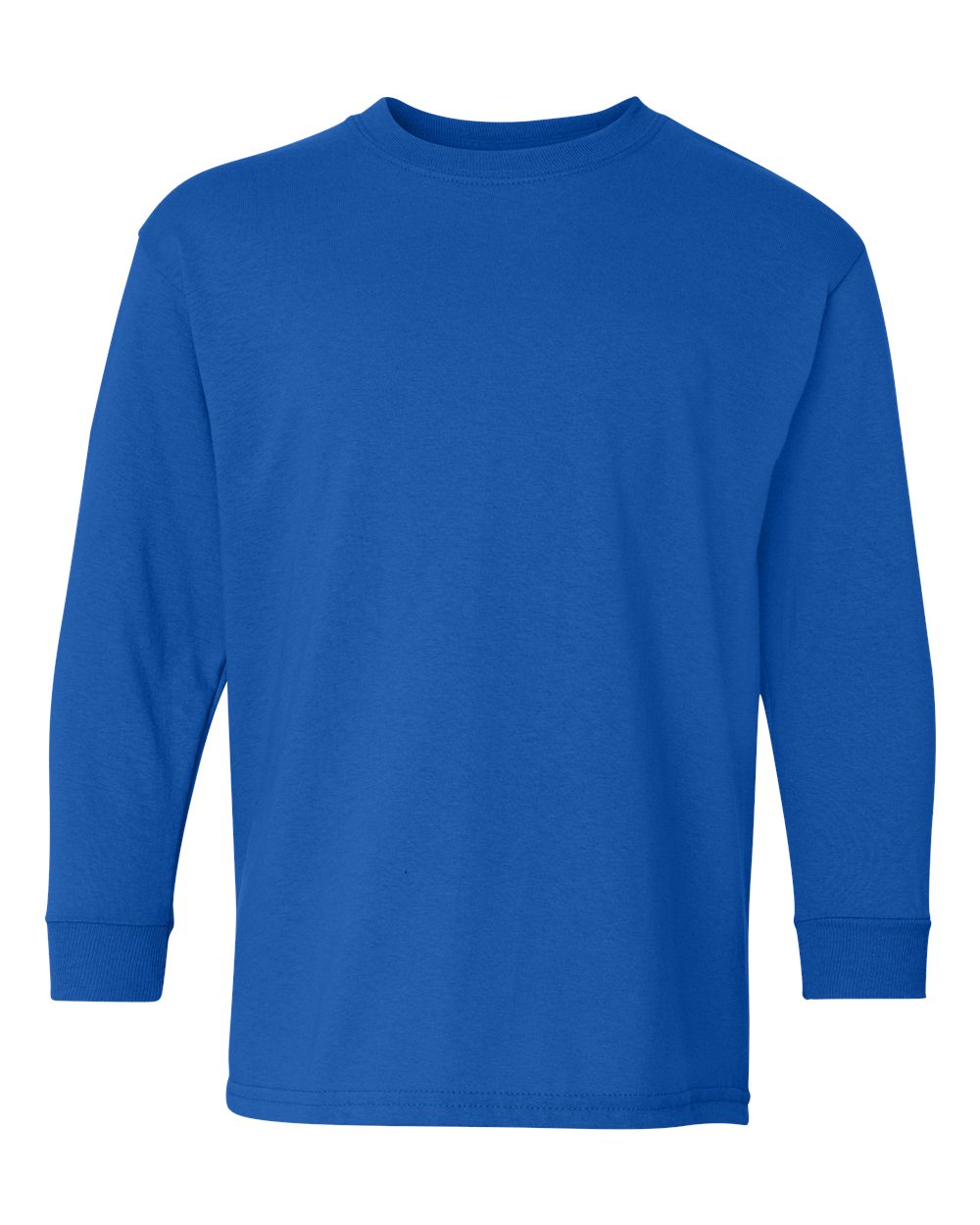 Youth Heavy Cotton™ Long Sleeve T-Shirt - Front - B34160752 - Royal