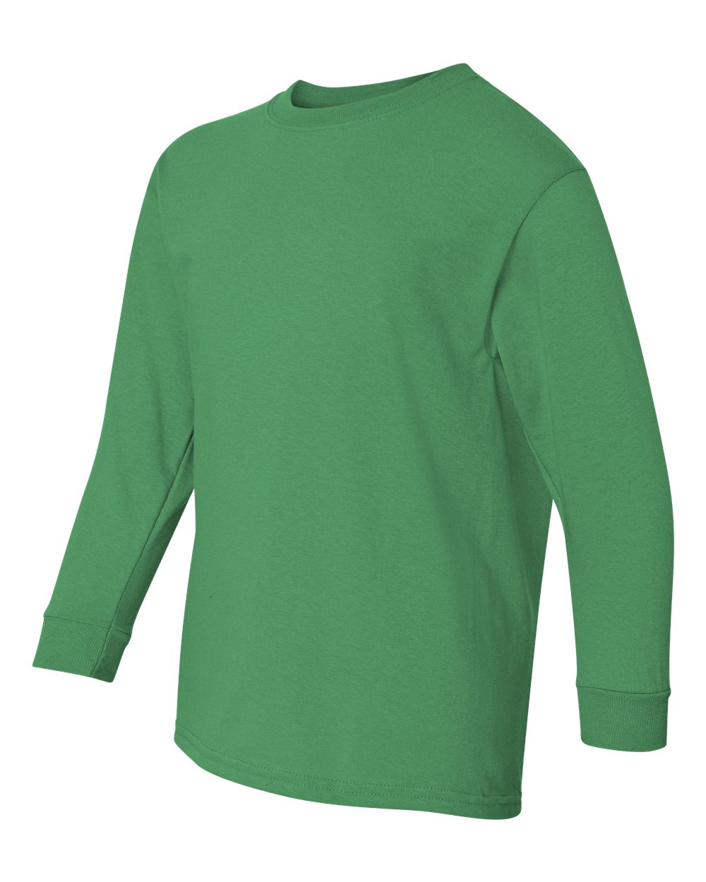 Youth Heavy Cotton™ Long Sleeve T-Shirt - Side - B34160202 - Irish Green