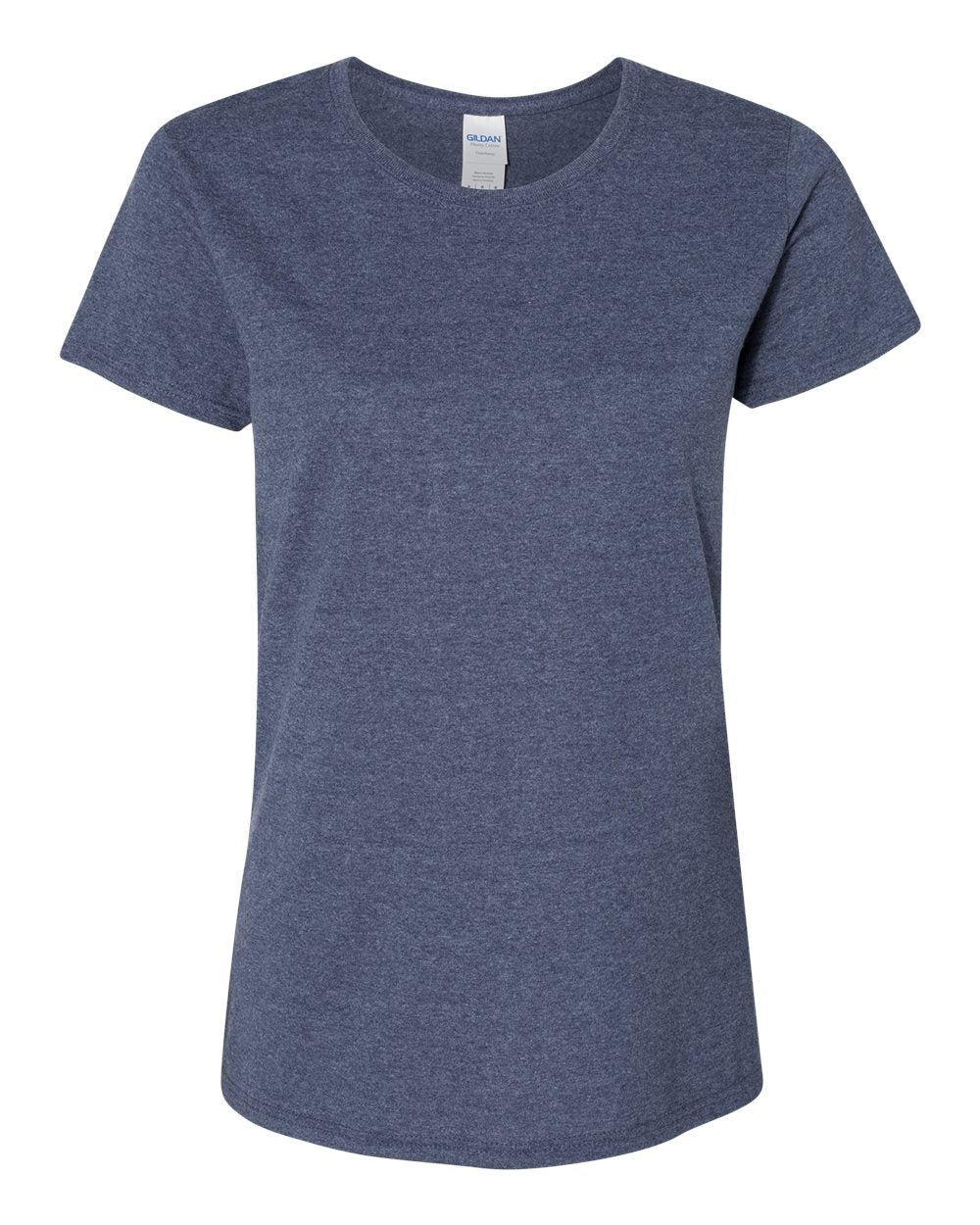 Women's Heavy Cotton™ T-Shirt - Front - B86960643 - Heather Navy