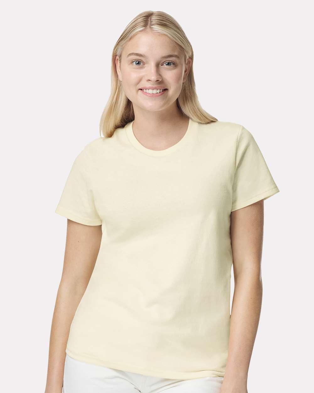 Women's Heavy Cotton™ T-Shirt - OnModelFront - B86960433 - Off White