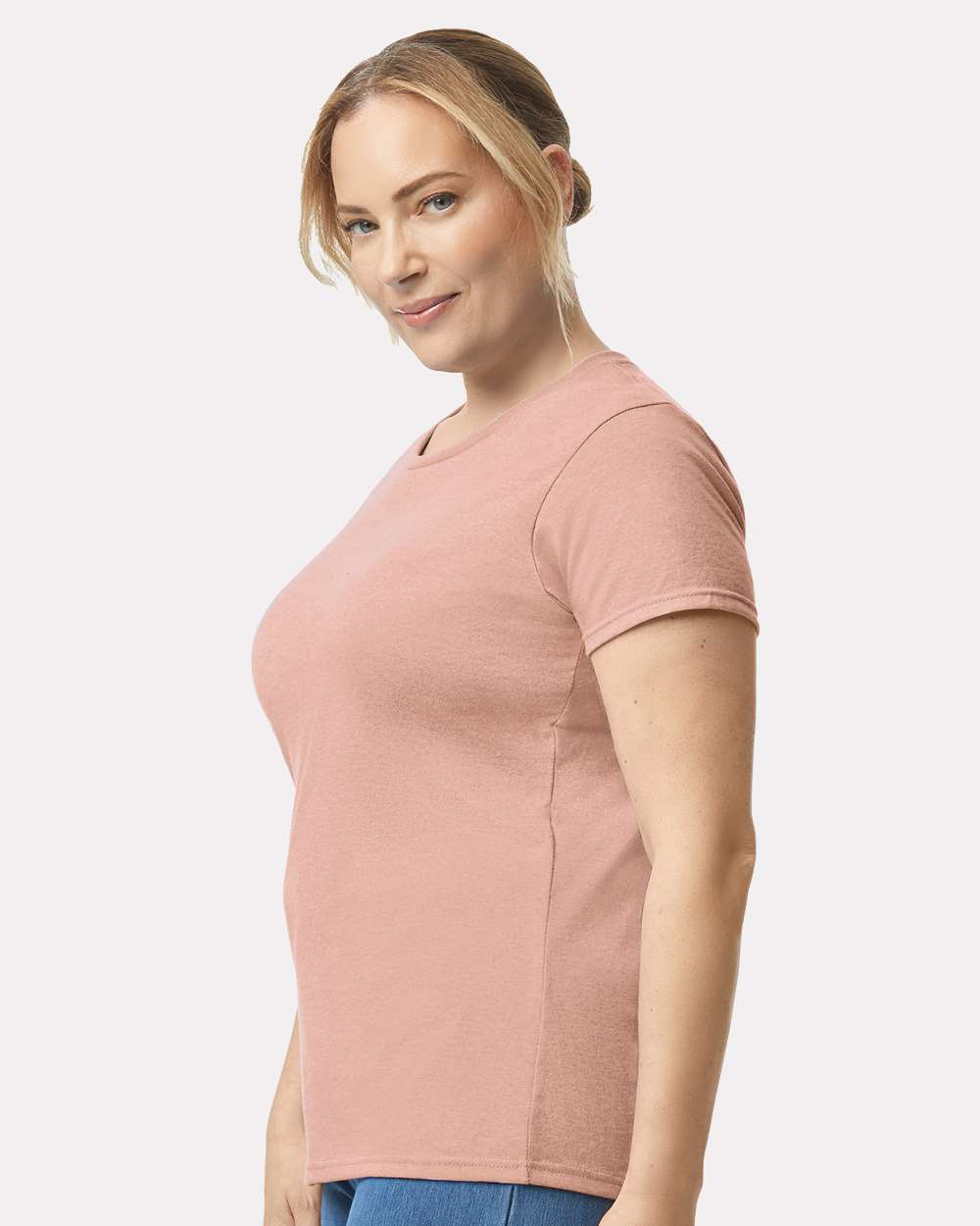 Women's Heavy Cotton™ T-Shirt - OnModelSide - B86960323 - Dusty Rose