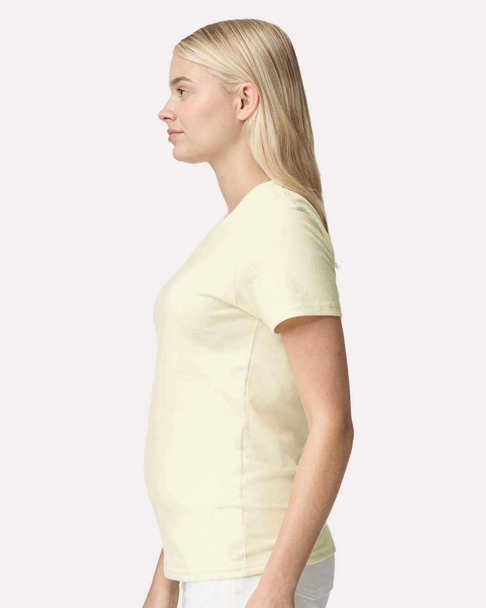 Women's Heavy Cotton™ T-Shirt - OnModelSide - B86960433 - Off White