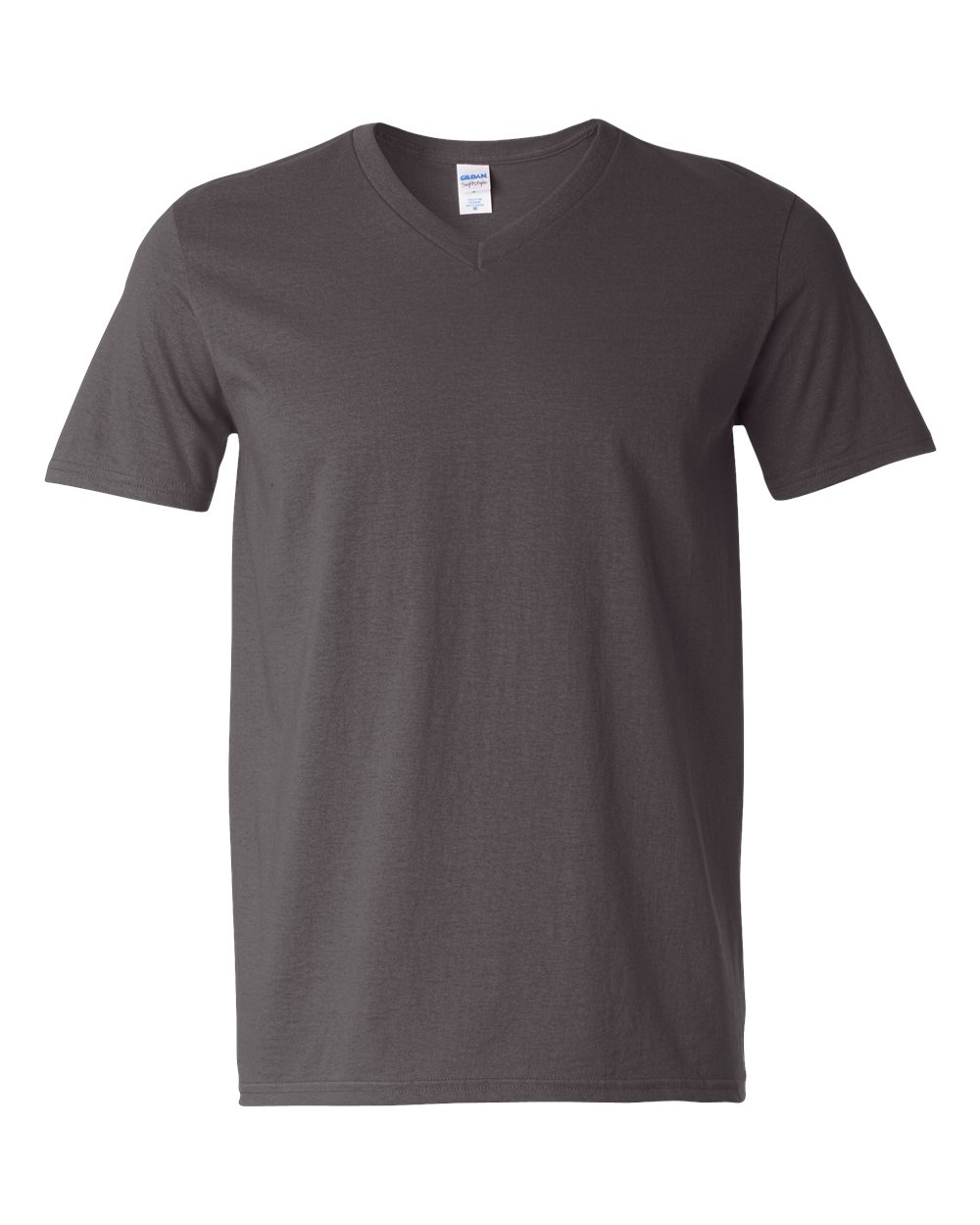 Men's Softstyle® V-Neck T-Shirt - Front - B01760093 - Charcoal