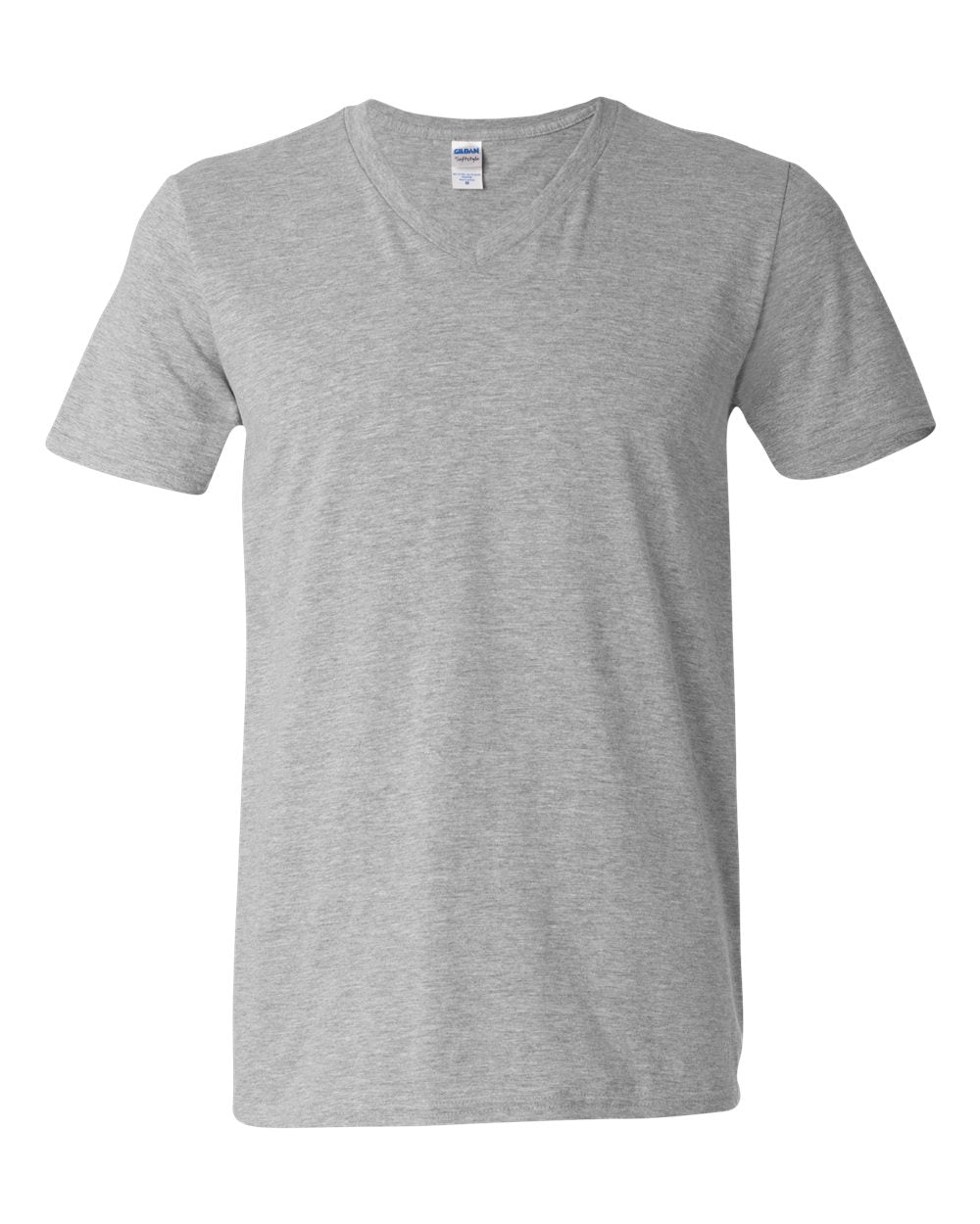 Men's Softstyle® V-Neck T-Shirt - Front - B01760583 - Sport Grey