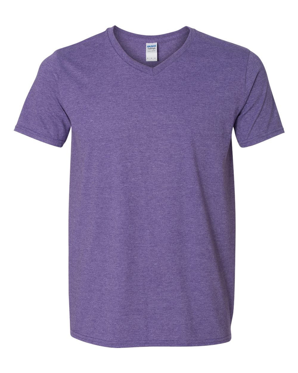 Men's Softstyle® V-Neck T-Shirt - Front - B01760673 - Heather Purple