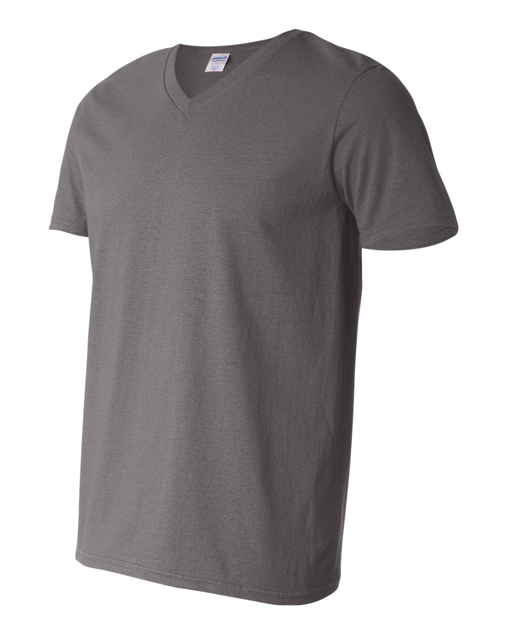 Men's Softstyle® V-Neck T-Shirt - Side - B01760093 - Charcoal