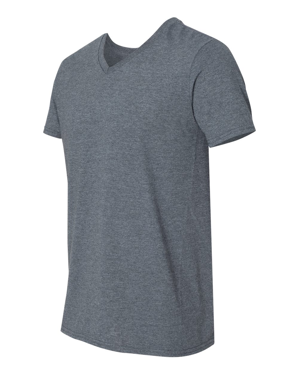 Men's Softstyle® V-Neck T-Shirt - Side - B01760103 - Dark Heather