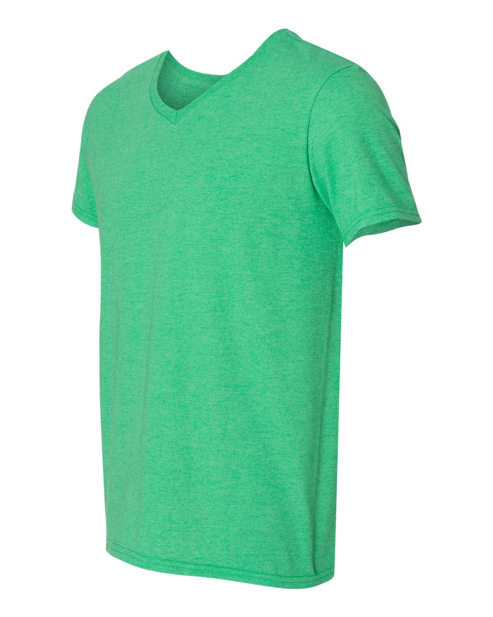 Men's Softstyle® V-Neck T-Shirt - Side - B01760213 - Heather Irish Green