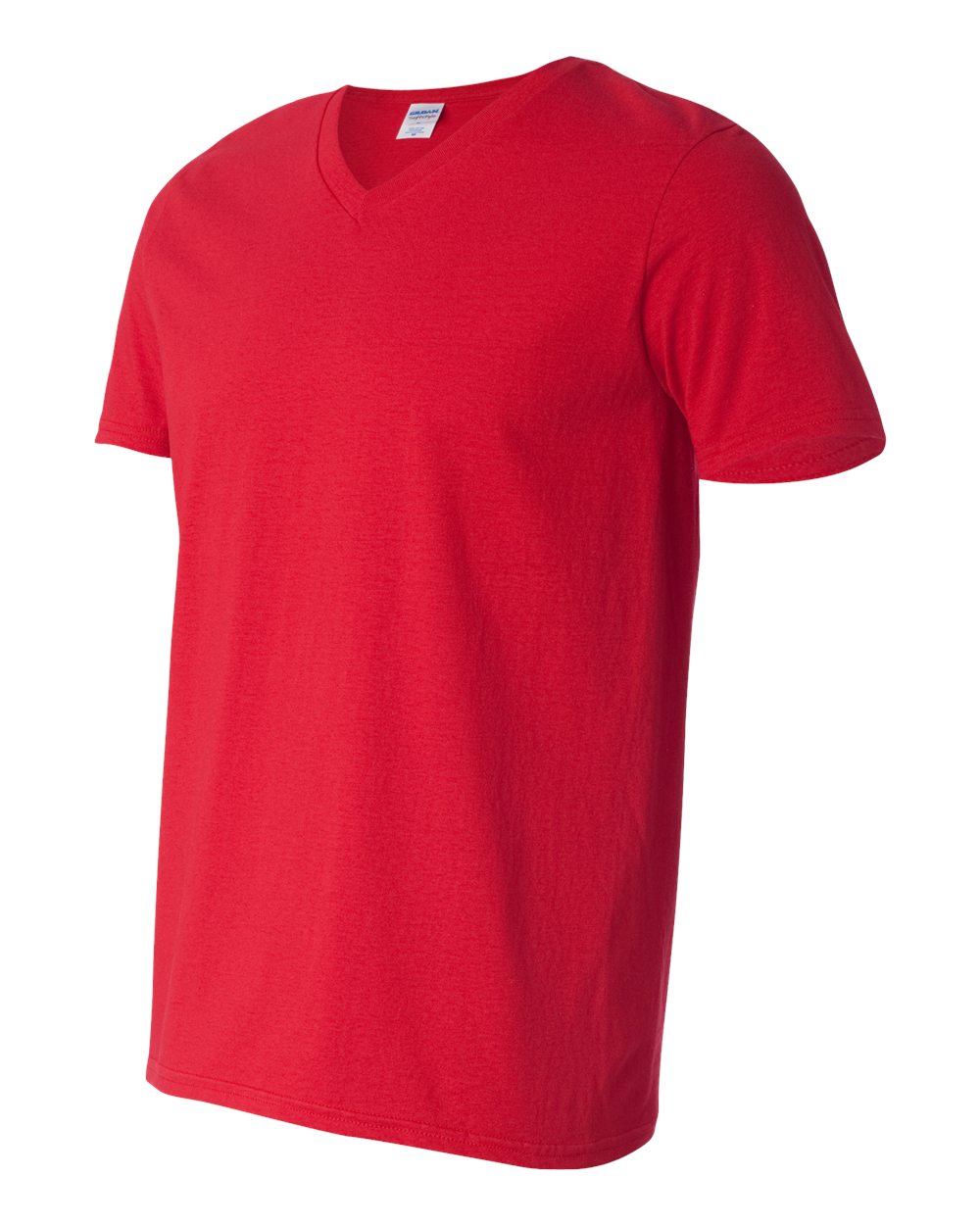 Men's Softstyle® V-Neck T-Shirt - Side - B01760223 - Cherry Red
