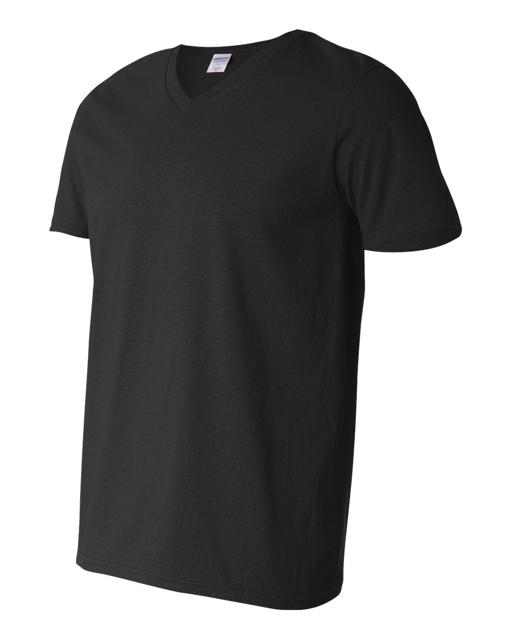 Men's Softstyle® V-Neck T-Shirt - Side - B01760502 - Black