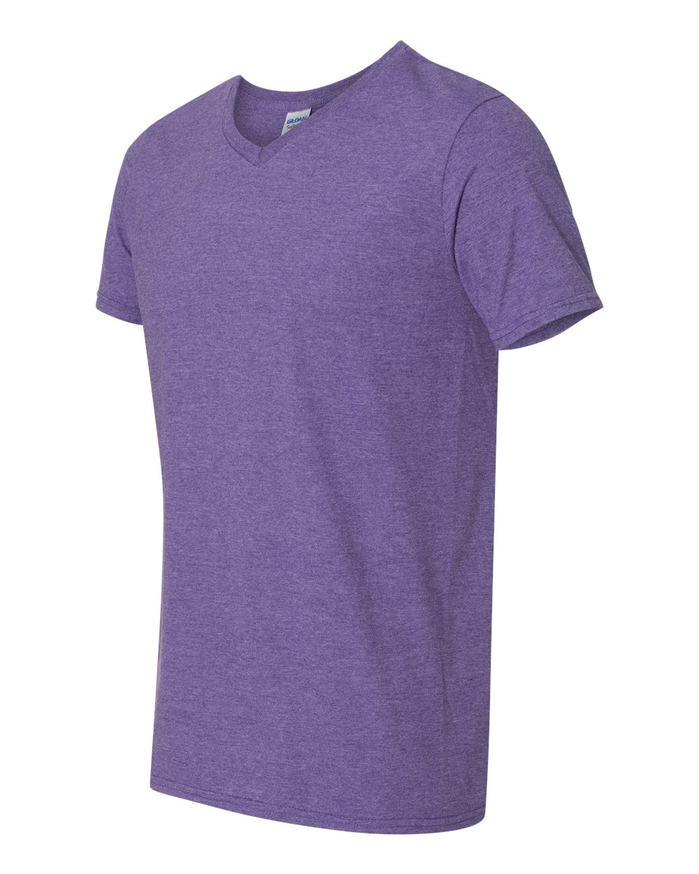 Men's Softstyle® V-Neck T-Shirt - Side - B01760673 - Heather Purple