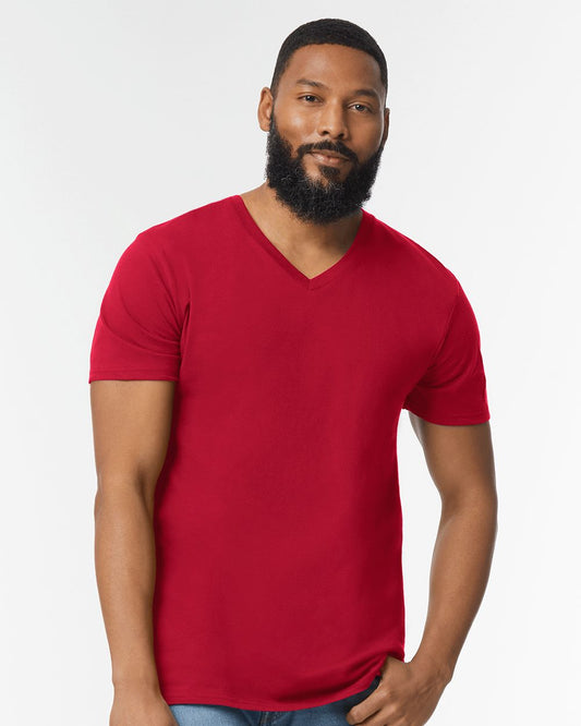 Men's Softstyle® V-Neck T-Shirt - styleImage
