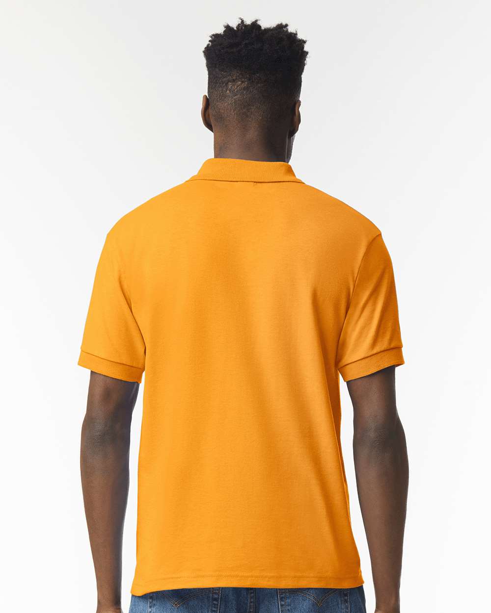 Men's DryBlend® Jersey Polo - OnModelBack - B11060123 - Gold