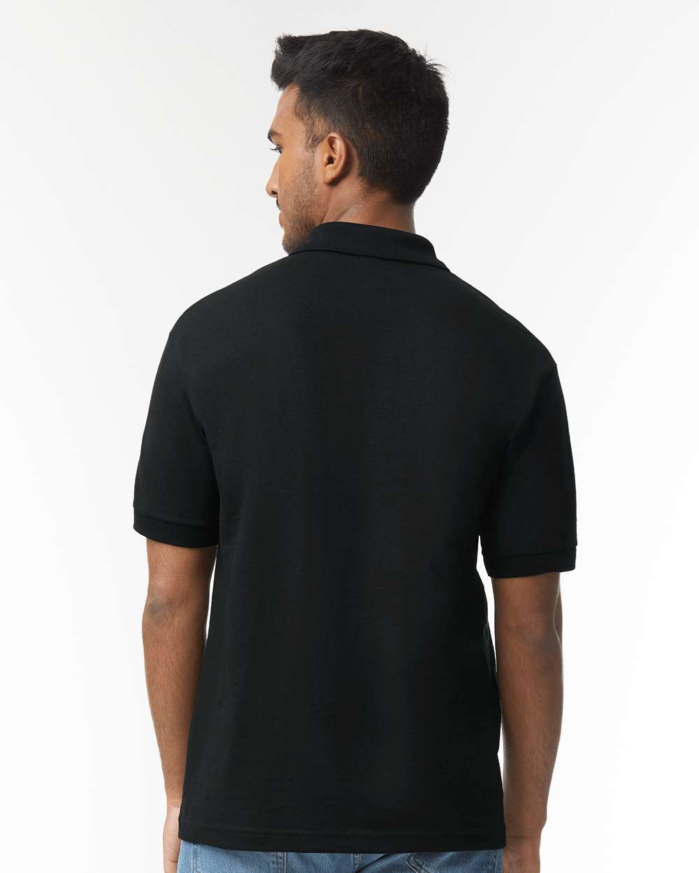 Men's DryBlend® Jersey Polo - OnModelBack - B11060503 - Black